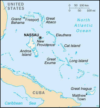 Map of Bahamas
