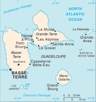 Map of Guadeloupe