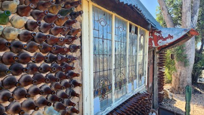 Window of the Bottle House, Lightning Ridge