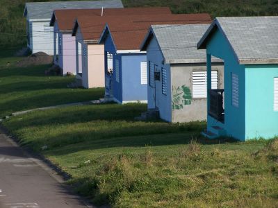 Row of little houses - Saint Kitts and Nevis