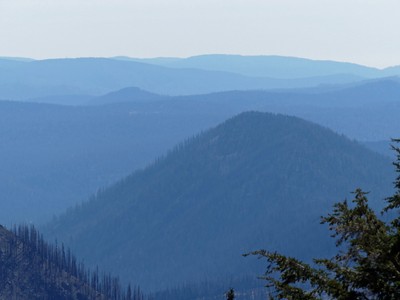 At the Bumpass Hell viewpoint, Lassen Volcanic NP, California