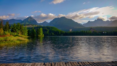 Lake Csorba early in the morning