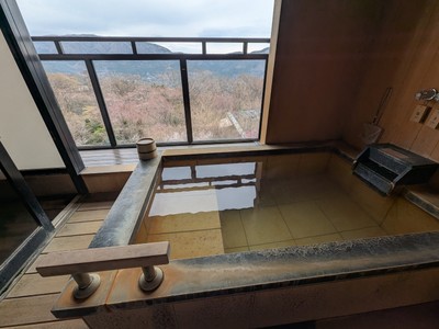 private onsen fed by the local hot springs in Hakone