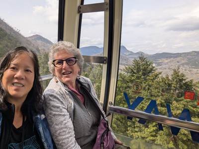 on the ropeway gondola