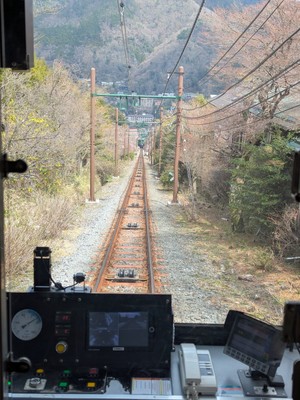 looking back down the furnicular