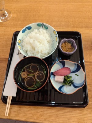 dinner soup and rice
