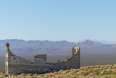 At Rhyolite ghost town, Nevada