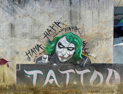 On a tattoo parlour in Pokhara Lakeside