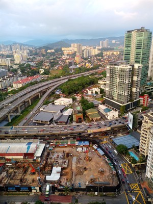View over Kuala Lumpur from the Ibis Swimming Pool.