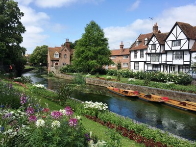 Medieval houses in Westgate Gardens Canterbury