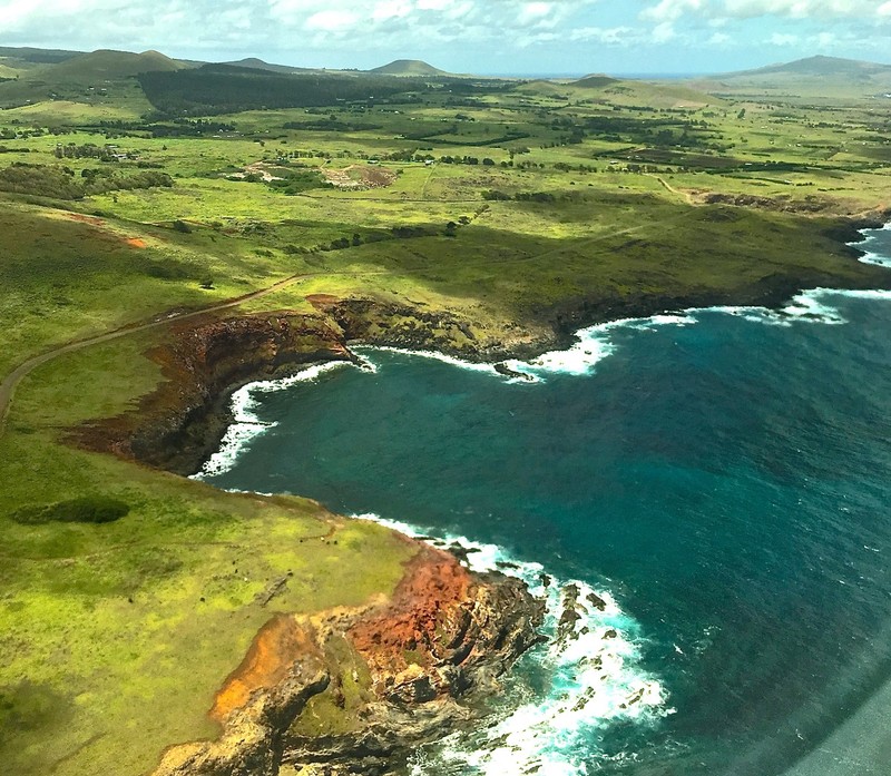 Rapa Nui view from the plane
