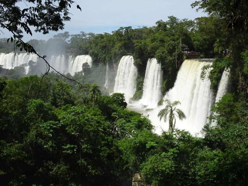 row of waterfalls from upper circuit