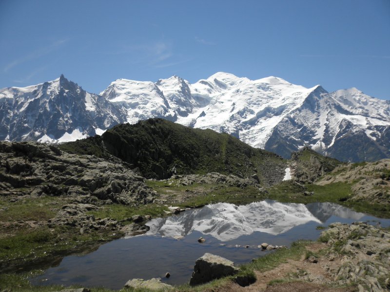 Mont Blanc reflected in Lac du Brevent