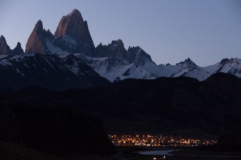 FitzRoy and El Chalten at dusk
