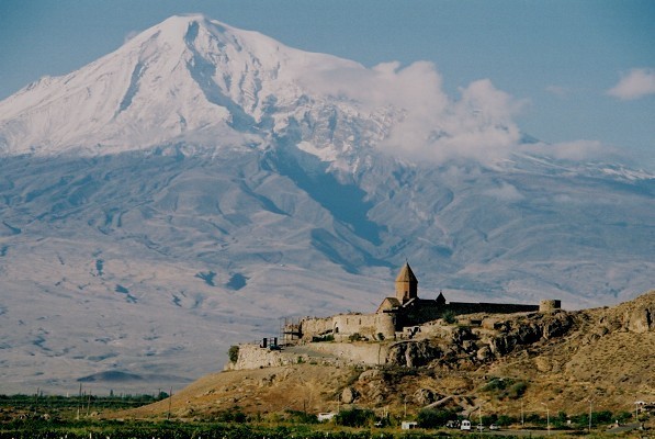 Mt. Ararat with a monastery