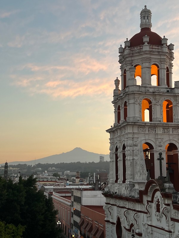 Sun Rise on Historico Centro in Puebla