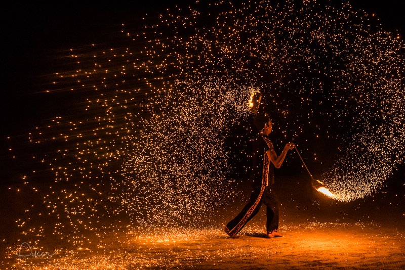 Fire performer, Gili air