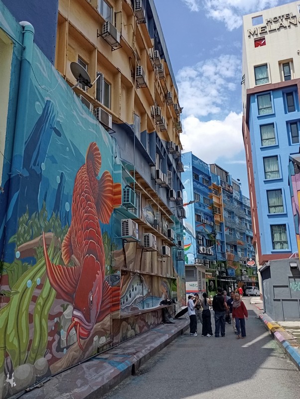 Colourful Street Art in Bukit Bintang, Kuala Lumpur.