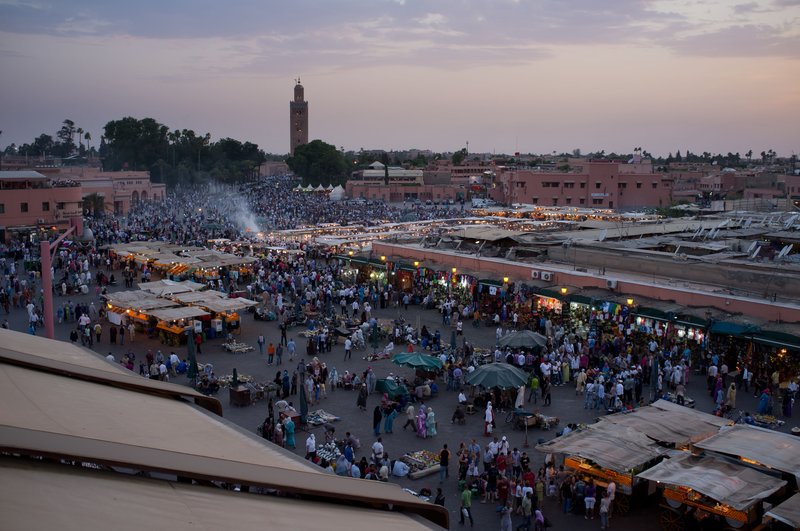 Djemaa el-Fna after sundown