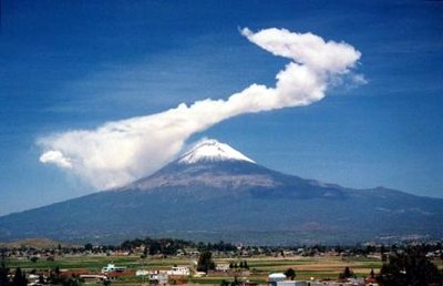Popocatepetl volcano in activity