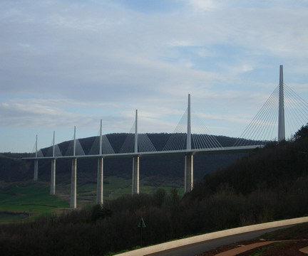 millau's bridge -2,5 km long , 250 m hight