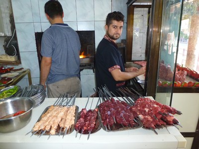 Fresh kebabs in Iraq