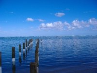 Incomplete dock in Sandy Bay, Roatan