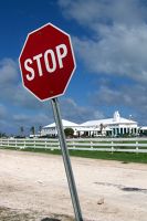 Stop sign is a little crooked, but who cares - Grand Turk