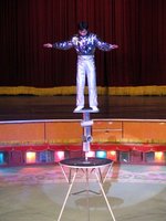 Acrobat in the North Korean circus