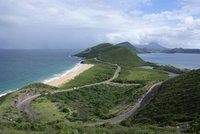 Atlantic Ocean left, Caribbean Sea right