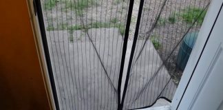 mesh screen door with magnets